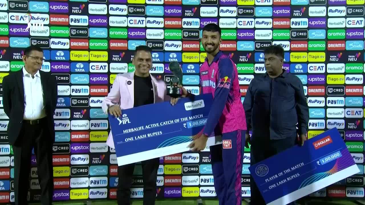 M37: RR vs CSK – Herbalife Active Catch of the Match – Devdutt Padikkal background