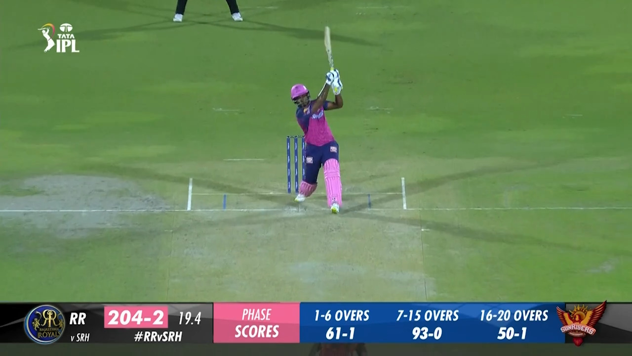 M52: RR vs SRH – Sanju Samson Six