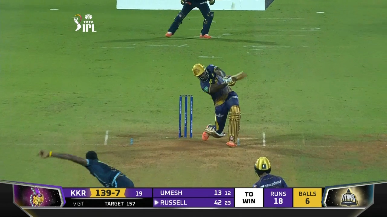 M35: KKR vs GT – Andre Russell Six