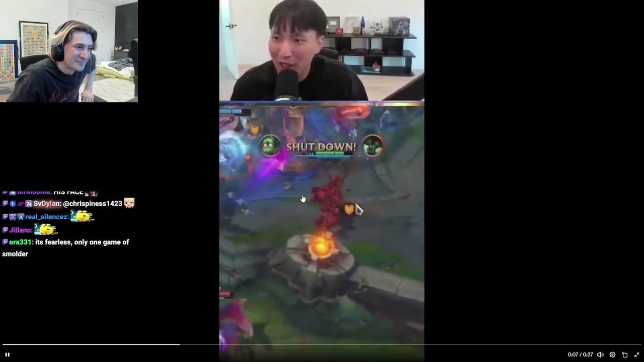 xQc Reacts to Marlon Ulting in place as Malphite during League Tourney