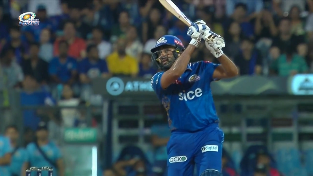 M57: MI vs GT – Rohit Sharma Six background