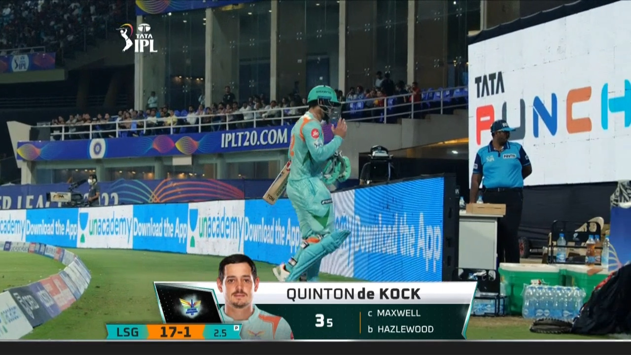 M31: LSG vs RCB – Quinton De Kock Wicket