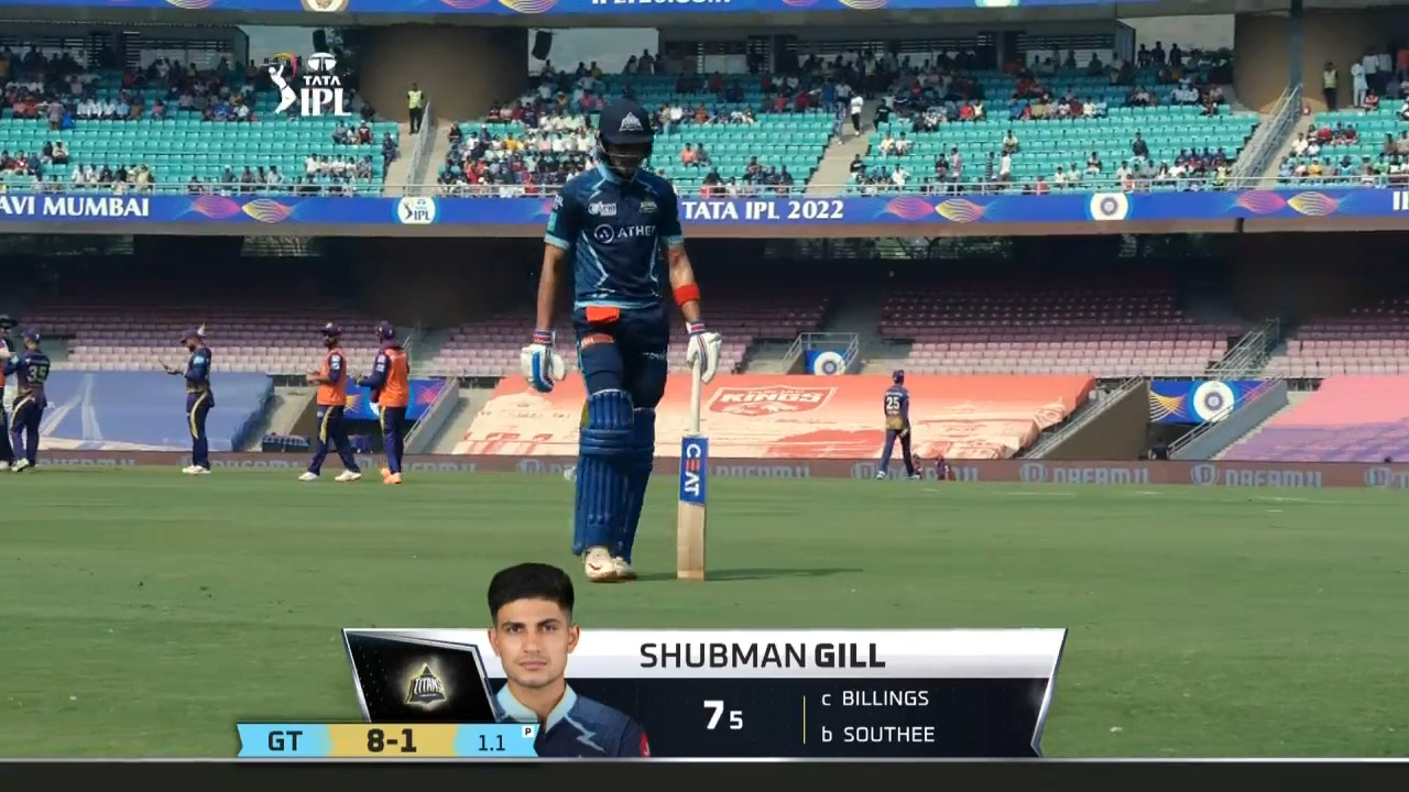 M35: KKR vs GT – Shubman Gill Wicket