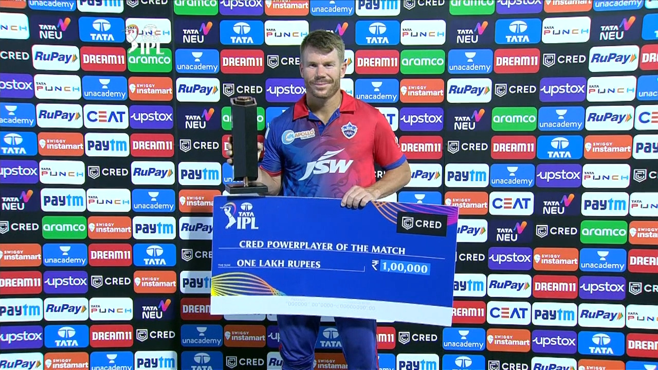 M27: DC vs RCB – CRED power player of the match – David Warner