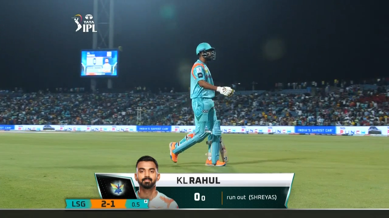 M53: LSG vs KKR – KL Rahul Wicket background