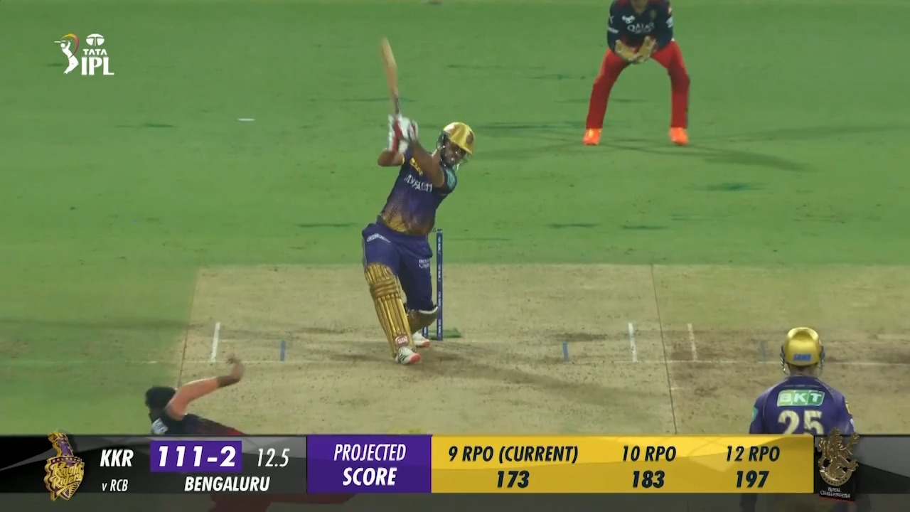 M36: RCB vs KKR – Nitish Rana Six