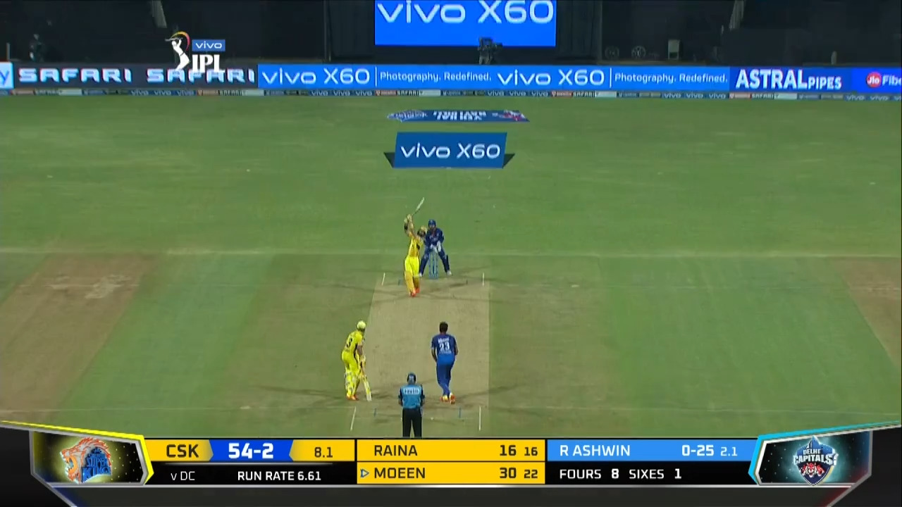 M02: CSK vs DC – Moeen Ali Six