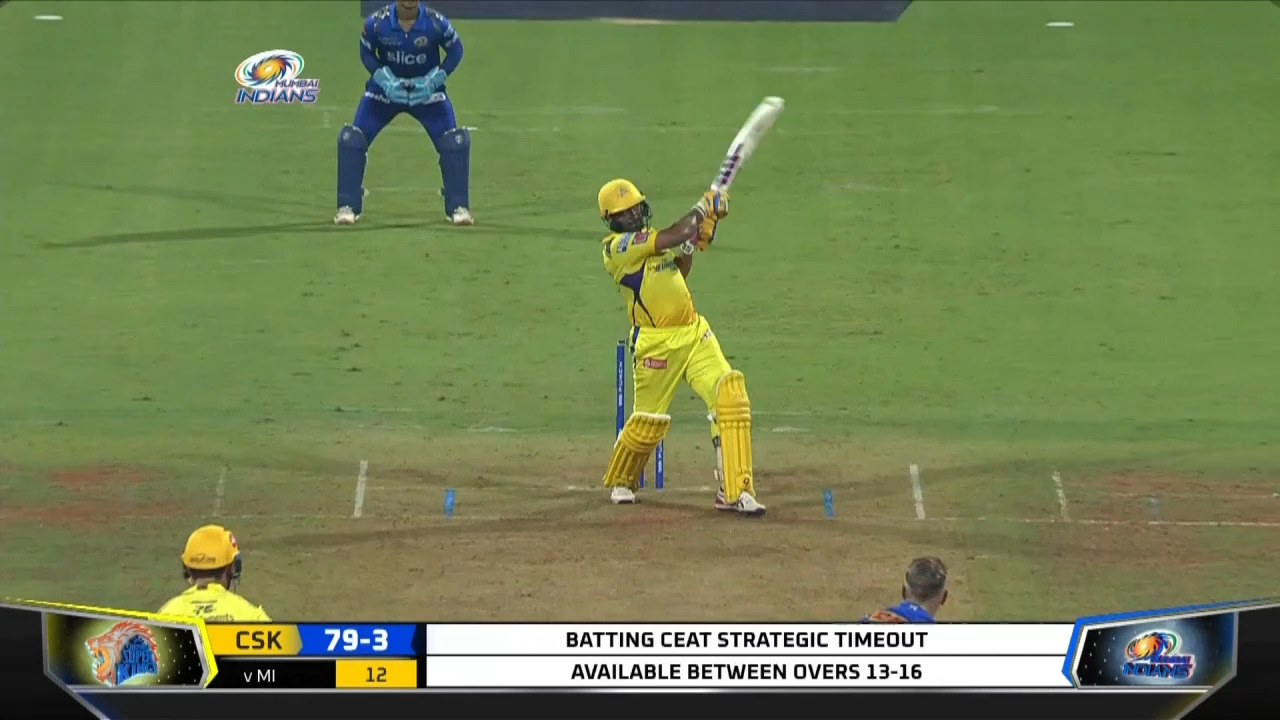 M33: MI vs CSK – Ambati Rayudu Six