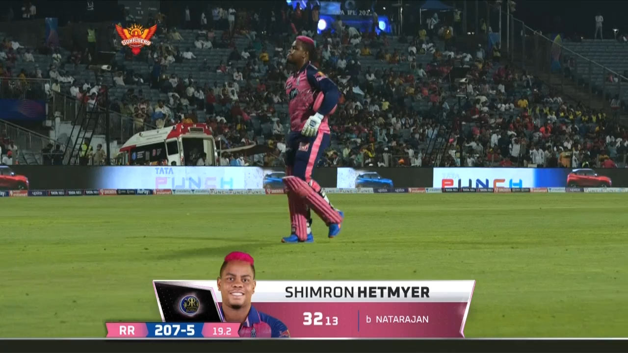 M05: SRH vs RR – Shimron Hetmyer Wicket