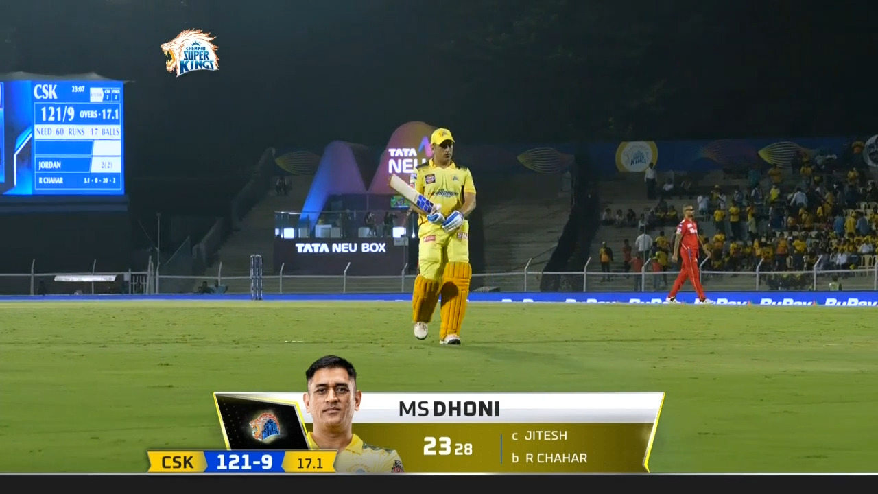 M11: CSK vs PBKS – MS Dhoni Wicket