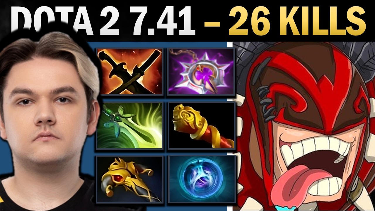 Bloodseeker Dota 2 7.41 with 26 Kills and Butterfly - Dota Gameplay