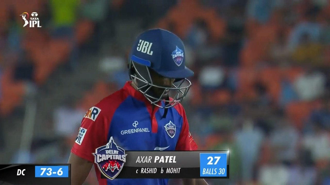 M44: GT vs DC – Axar Patel Wicket background