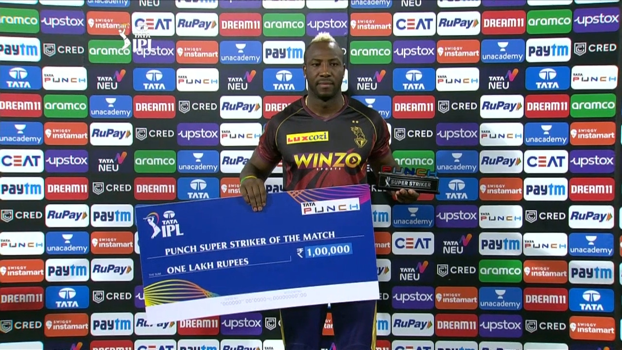 M53: LSG vs KKR – Punch Super Striker Of The Match – Andre Russell