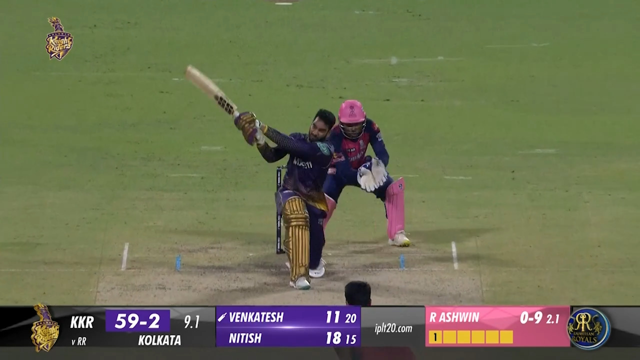 M56: KKR vs RR – Venkatesh Iyer Six