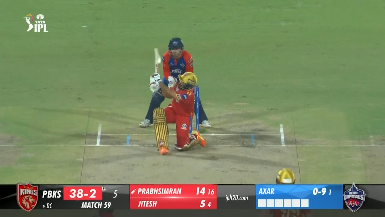 M59: DC vs PBKS – Prabhsimran Singh Six