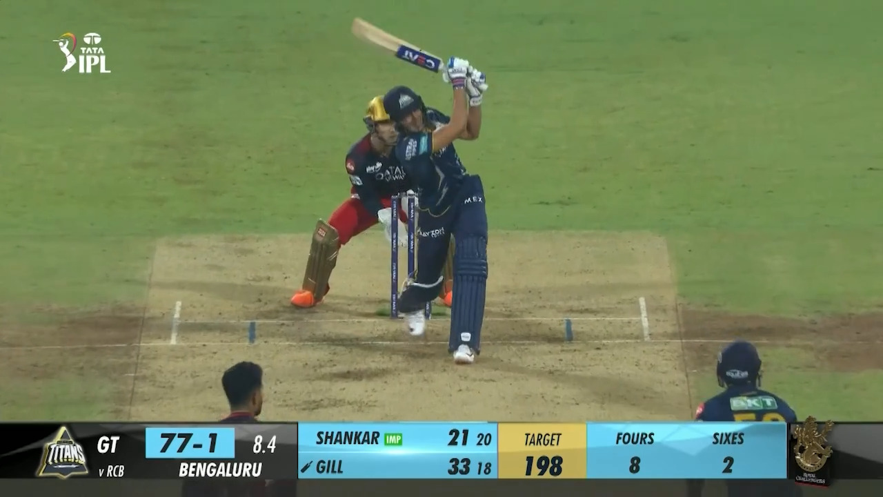 M70: RCB vs GT – Shubman Gill Six