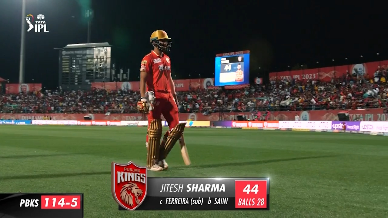 M66: PBKS vs RR – Jitesh Sharma Wicket