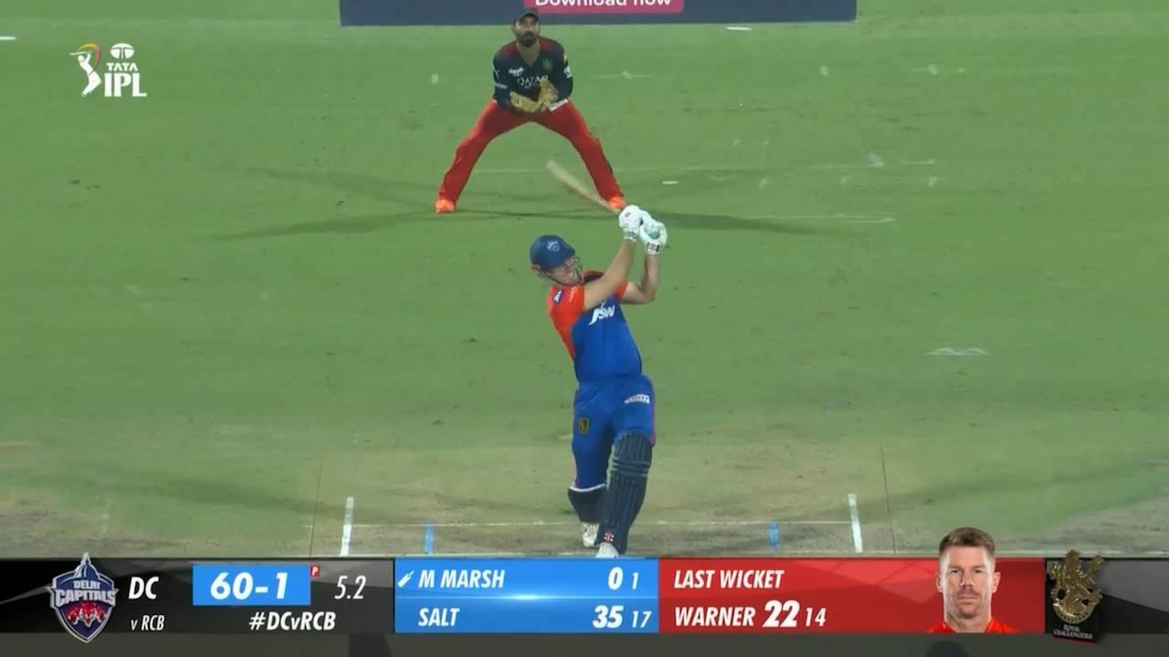 M50: DC vs RCB – Mitchell Marsh Six