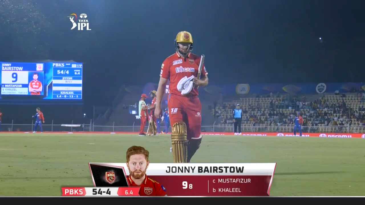 M32: DC vs PBKS – Jonny Bairstow Wicket