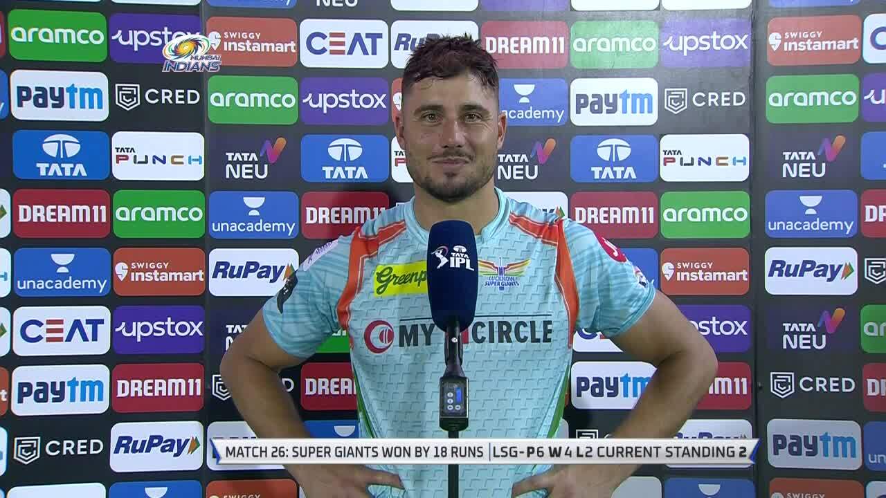M26: MI vs LSG – Marcus Stoinis Interview