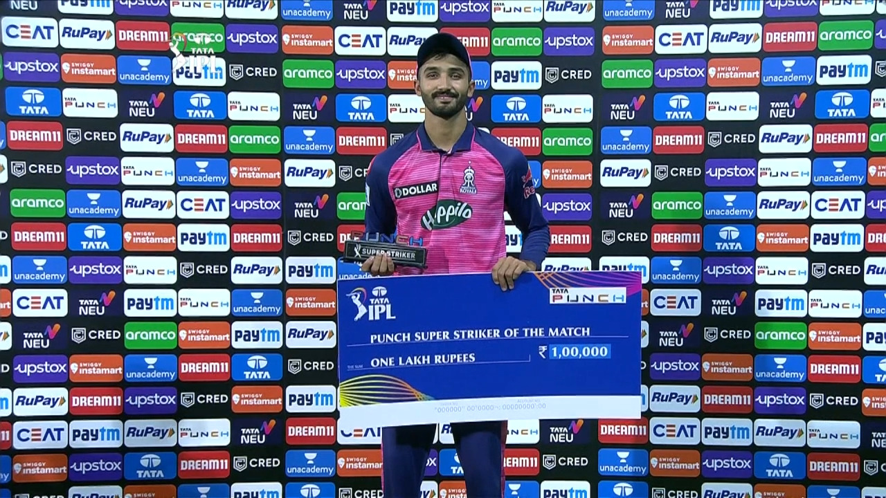 M58: RR vs DC – Punch Super Striker Of The Match – Devdutt Padikkal