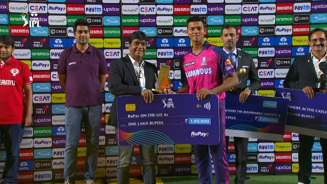 M66: PBKS vs RR – RuPay On-The-Go 4s of the Match – Yashasvi Jaiswal