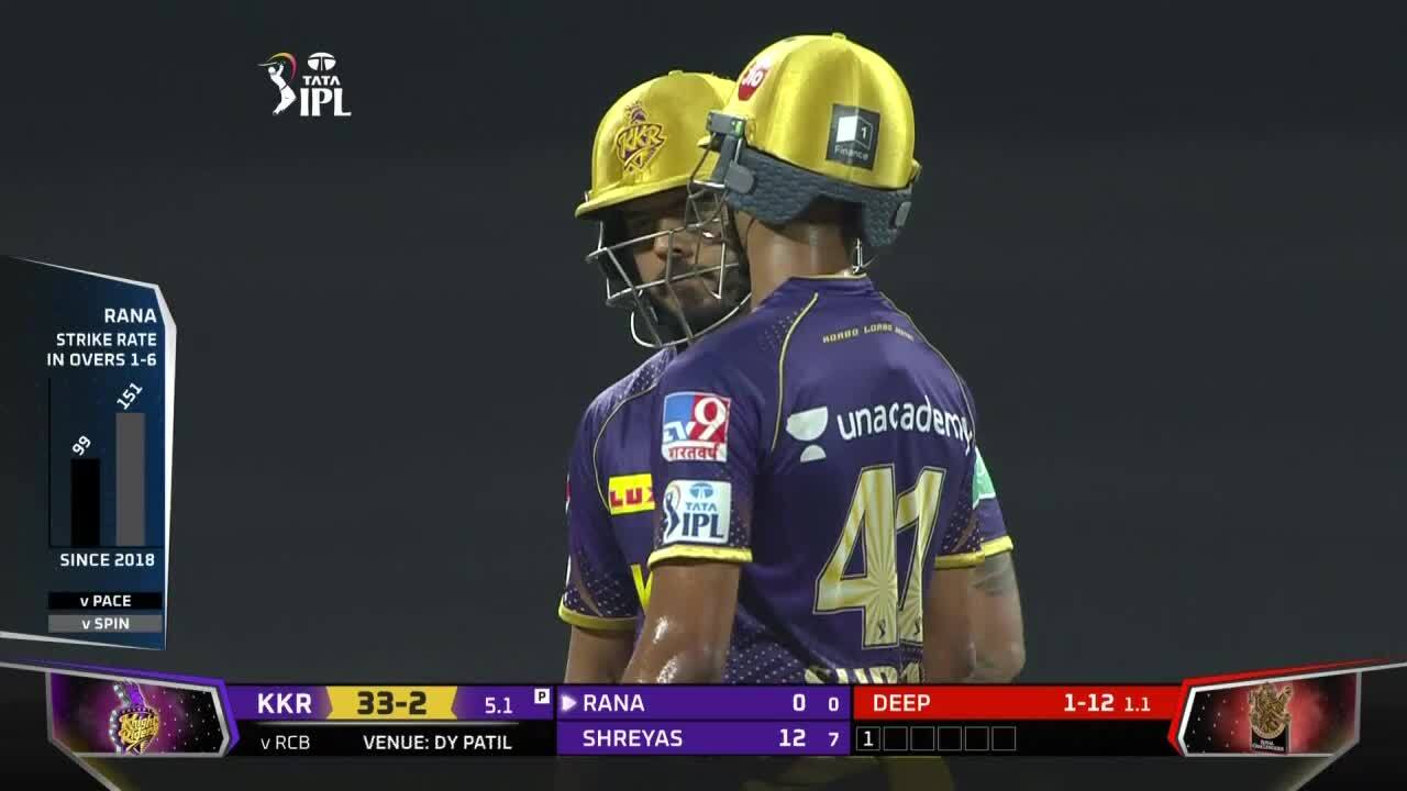 M06: RCB vs KKR – Nitish Rana Six