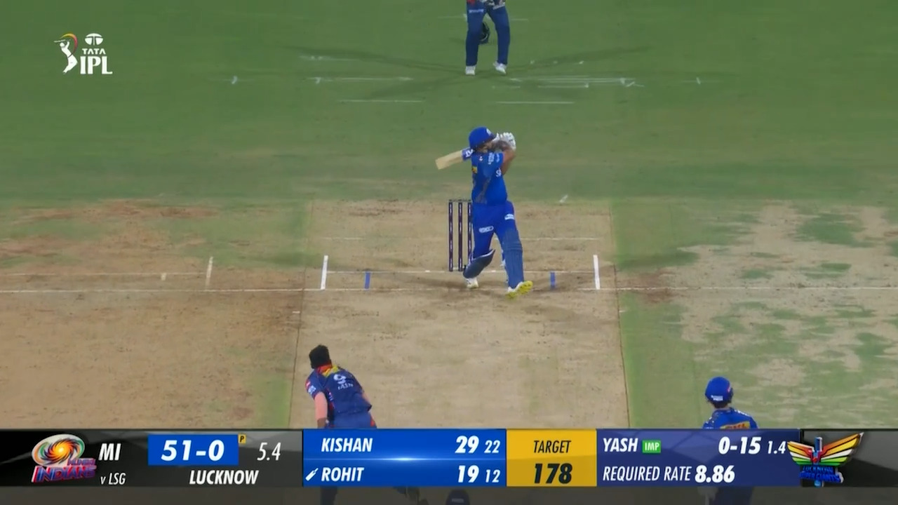 M63: LSG vs MI – Rohit Sharma Six