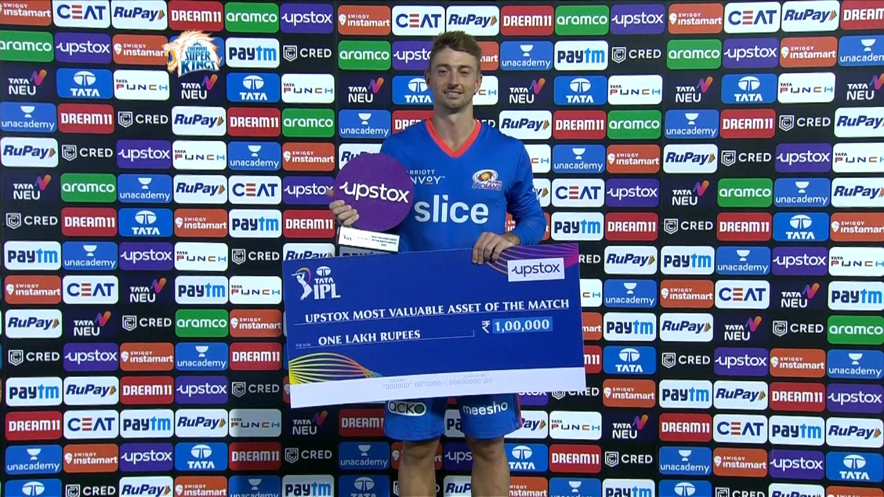 M59: CSK vs MI – Upstox most Valuable Asset of the match – Daniel Sams