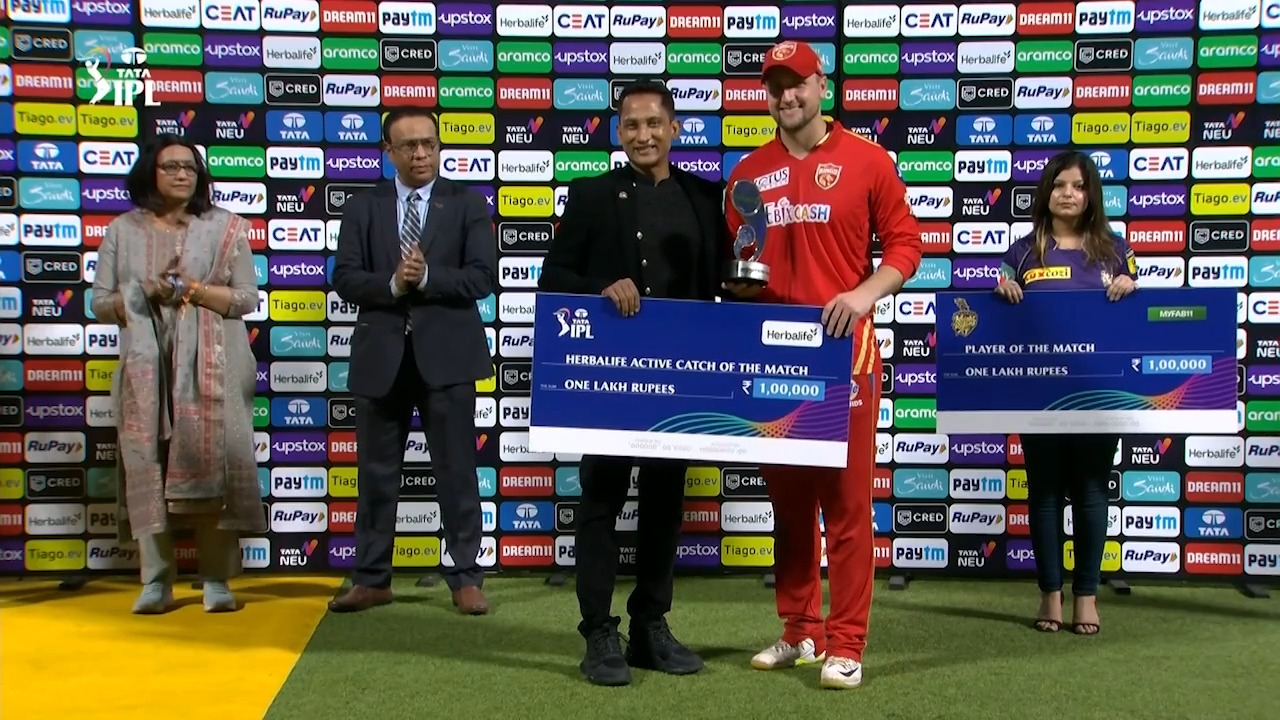 M53: KKR vs PBKS – Herbalife Active Catch of the Match – Liam Livingstone
