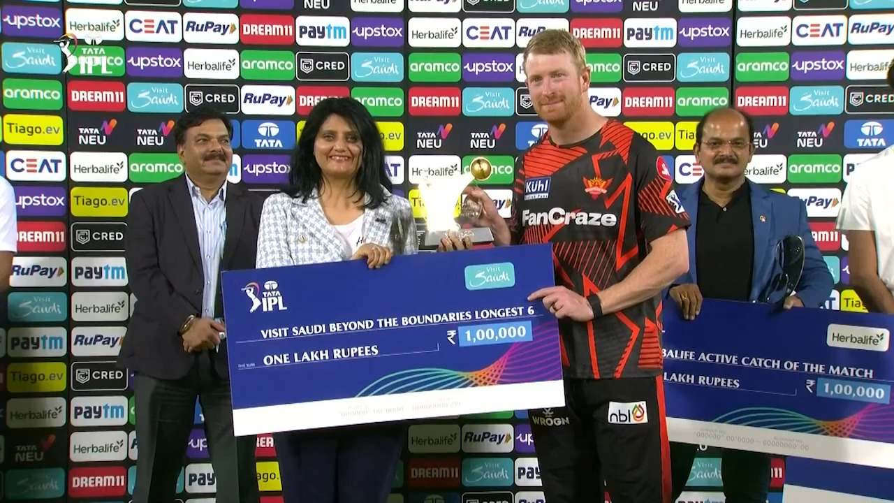 M47: SRH vs KKR – Visit Saudi Beyond the Boundaries Longest 6 of the Match – Heinrich Klaasen