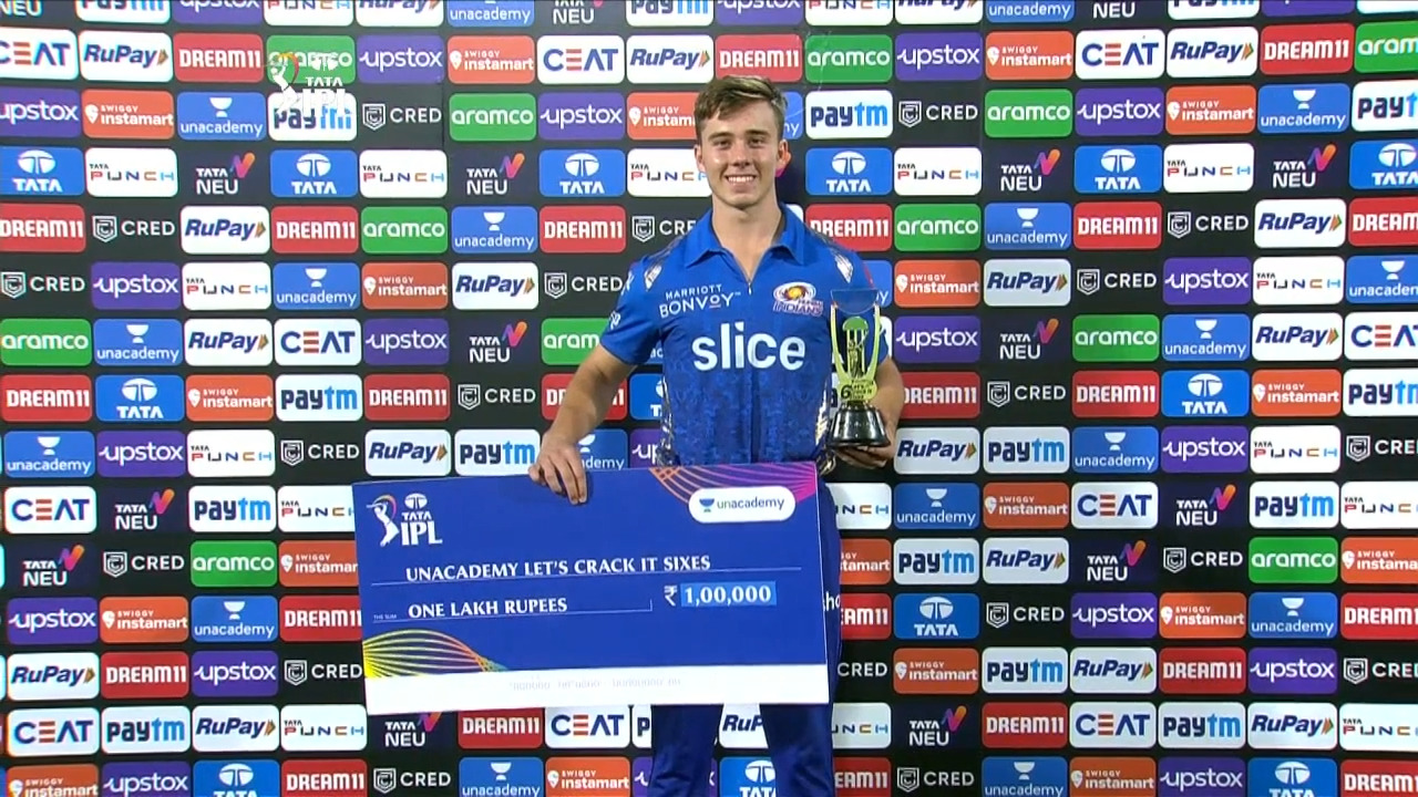 M23: MI vs PBKS – Unacademy Let's Crack It Sixes of the Match – Dewald Brevis