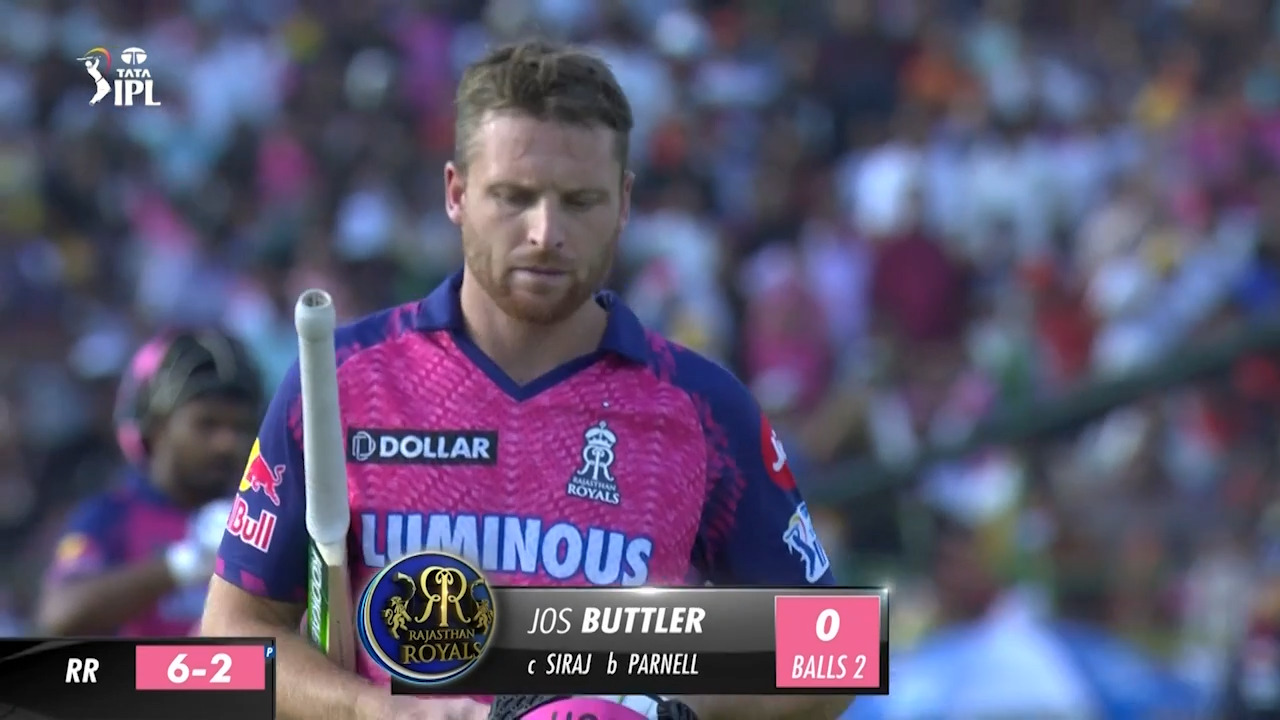 M60: RR vs RCB – Jos Buttler Wicket