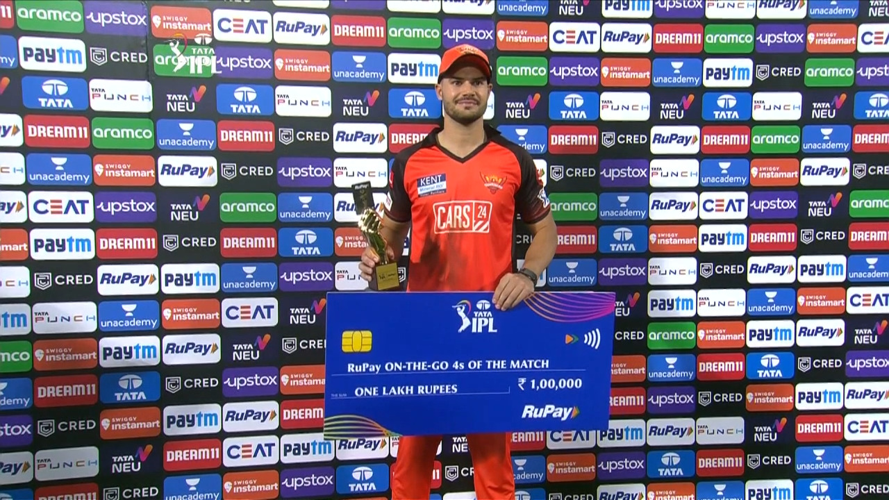 M05: SRH vs RR – RuPay On-The-Go 4s of the Match – Aiden Markram