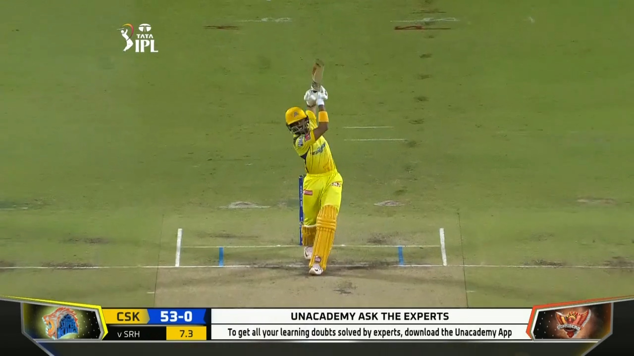 M46: SRH vs CSK – Ruturaj Gaikwad Six background