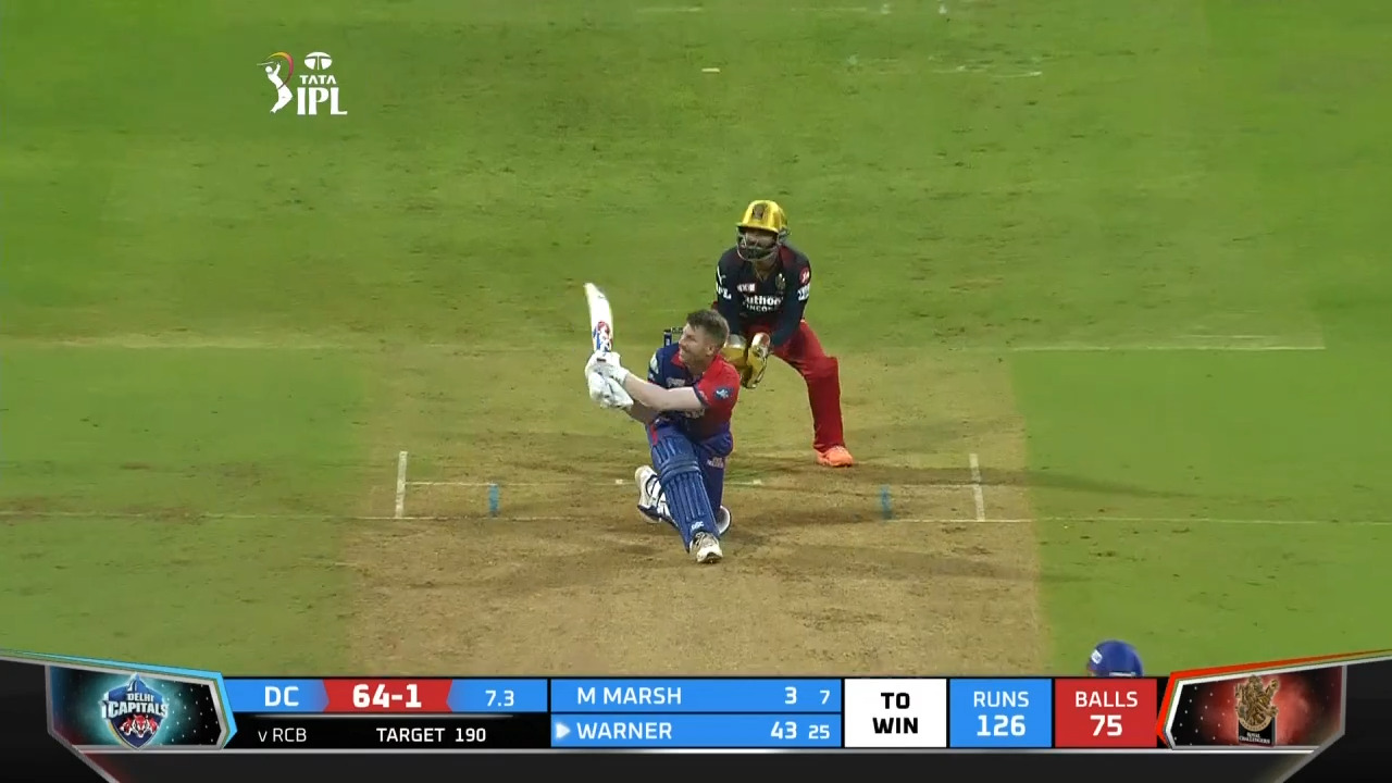 M27: DC vs RCB – David Warner Six