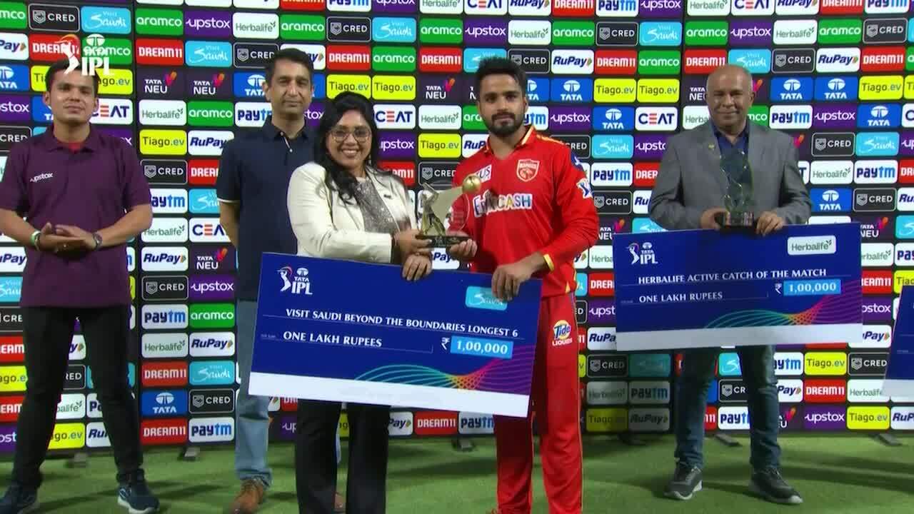M59: DC vs PBKS – Visit Saudi Beyond the Boundaries Longest 6 of the Match – Prabhsimran Singh