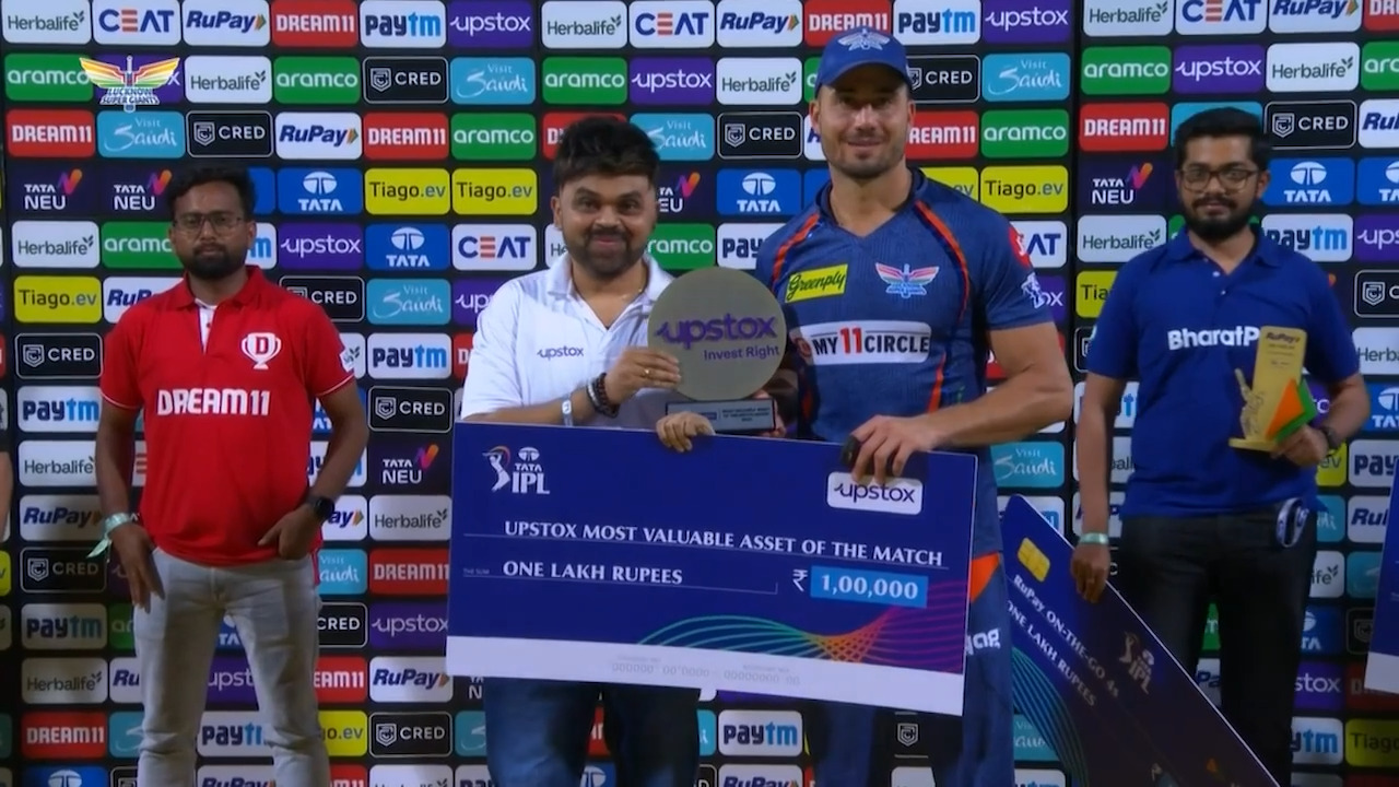 M63: LSG vs MI – Upstox most Valuable Asset of the Match – Marcus Stoinis