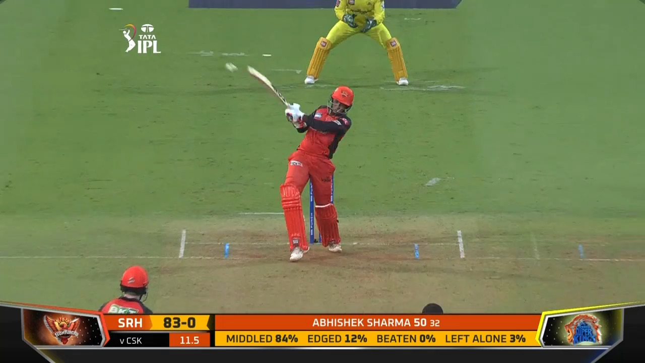 M17: CSK vs SRH – Abhishek Sharma Six