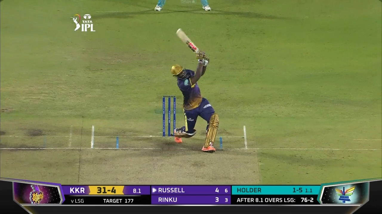 M53: LSG vs KKR – Andre Russell Six