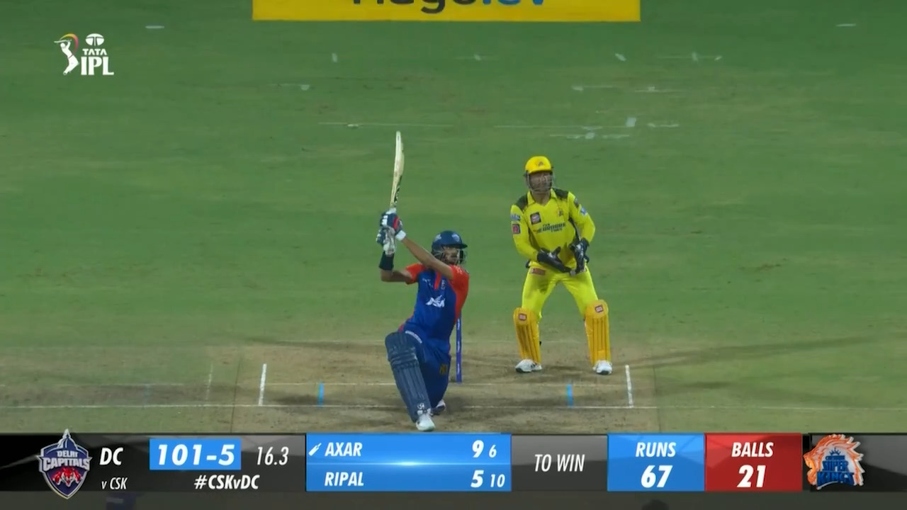 M55: CSK vs DC – Axar Patel Six