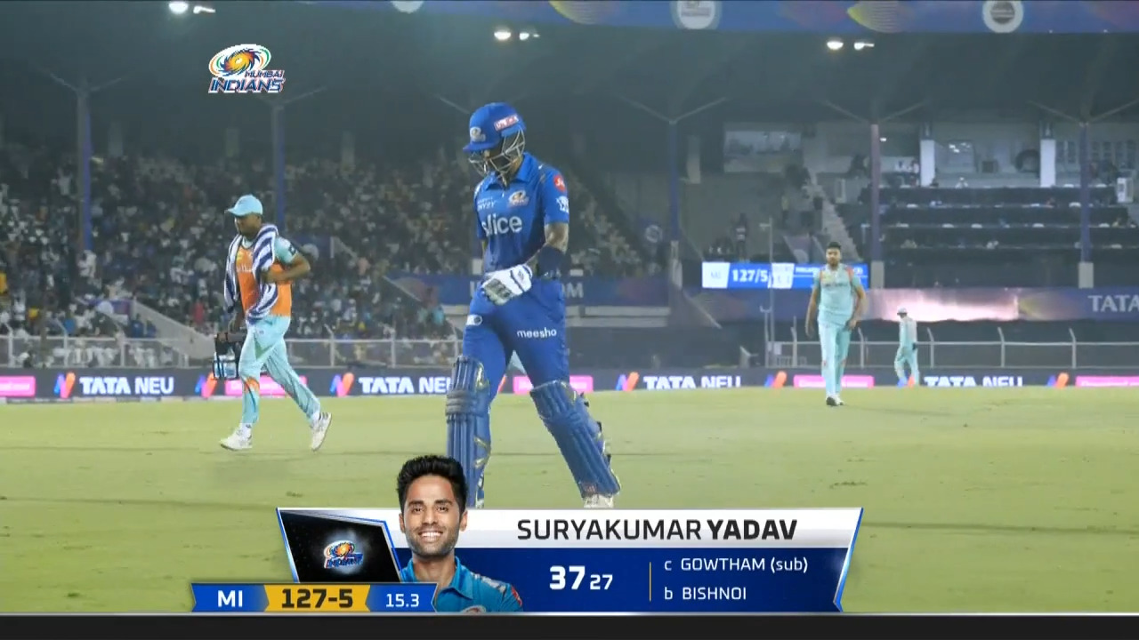 M26: MI vs LSG – Suryakumar Yadav Wicket