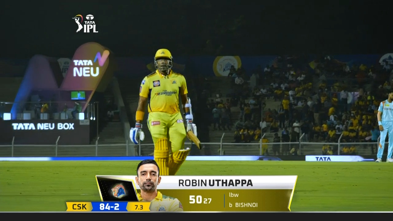 M07: LSG vs CSK – Robin Uthappa Wicket