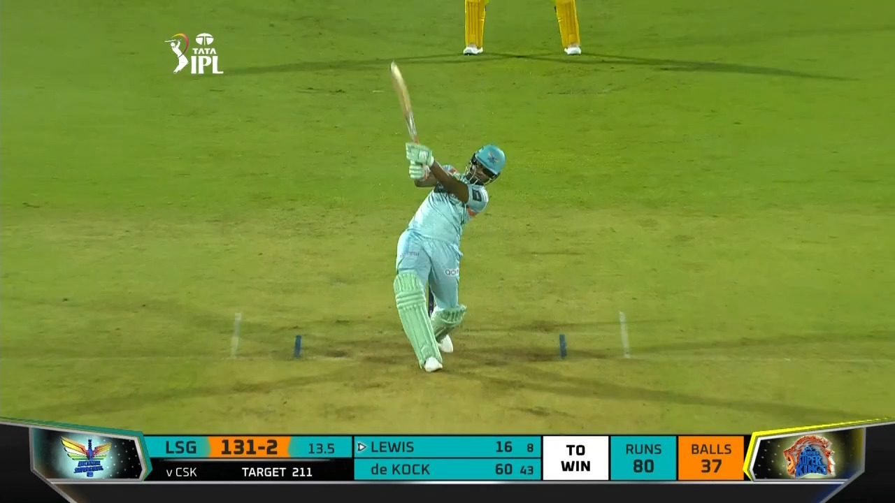 M07: LSG vs CSK – Evin Lewis Six