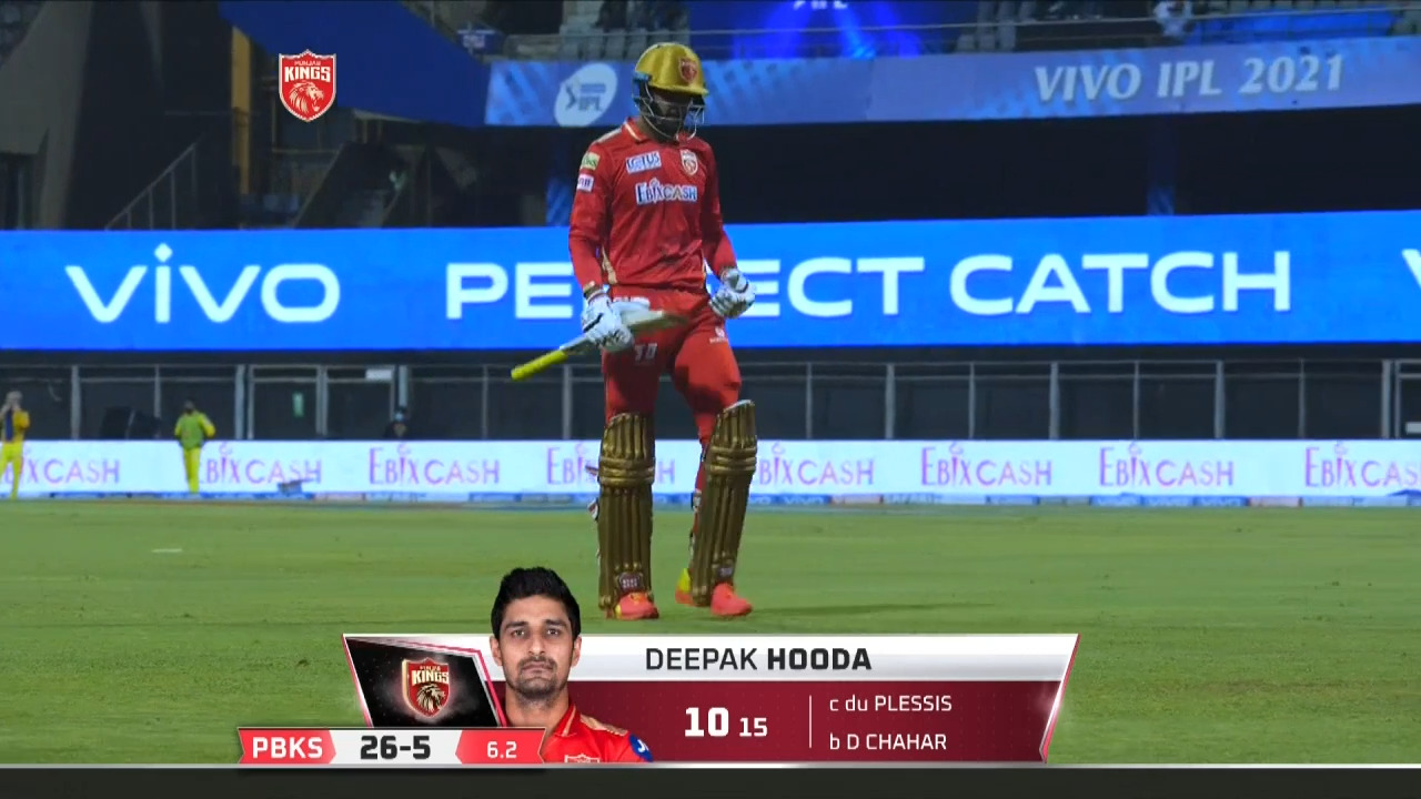 M08: PBKS vs CSK – Deepak Hooda Wicket