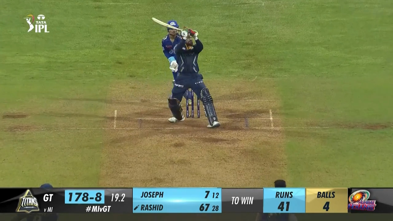 M57: MI vs GT – Rashid Khan Six