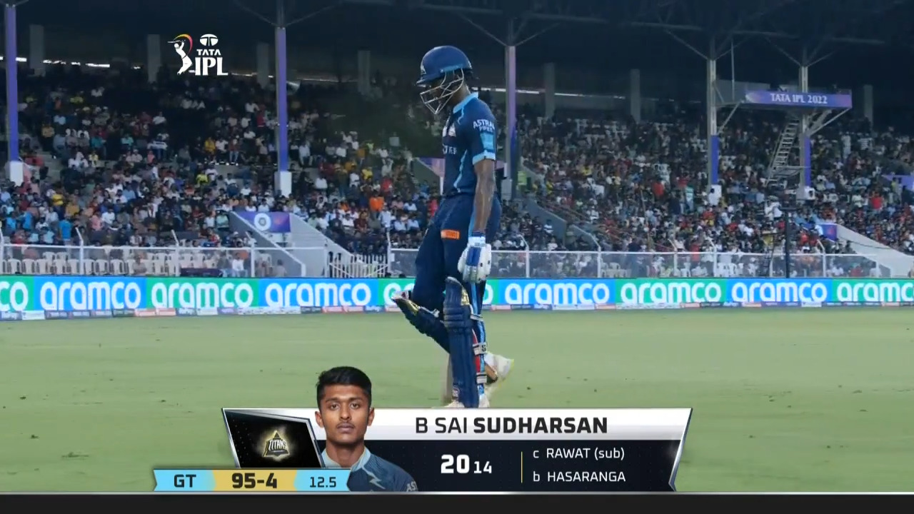 M43: GT vs RCB – Sai Sudharsan Wicket