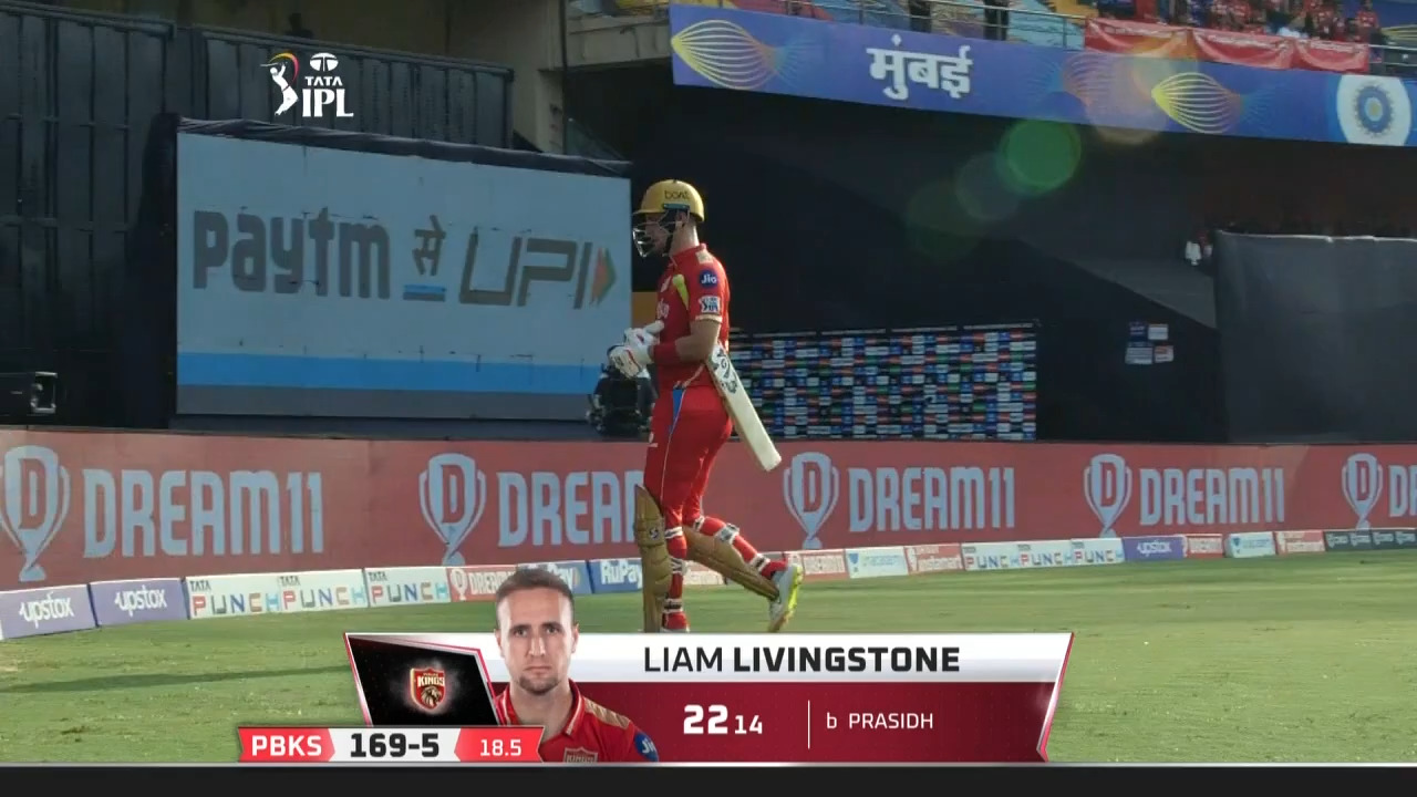 M52: PBKS vs RR – Liam Livingstone Wicket