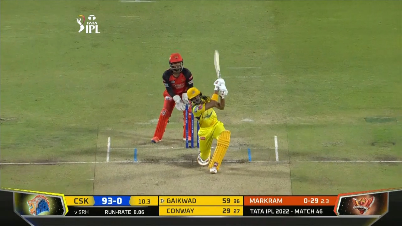 M46: SRH vs CSK – Ruturaj Gaikwad Six background