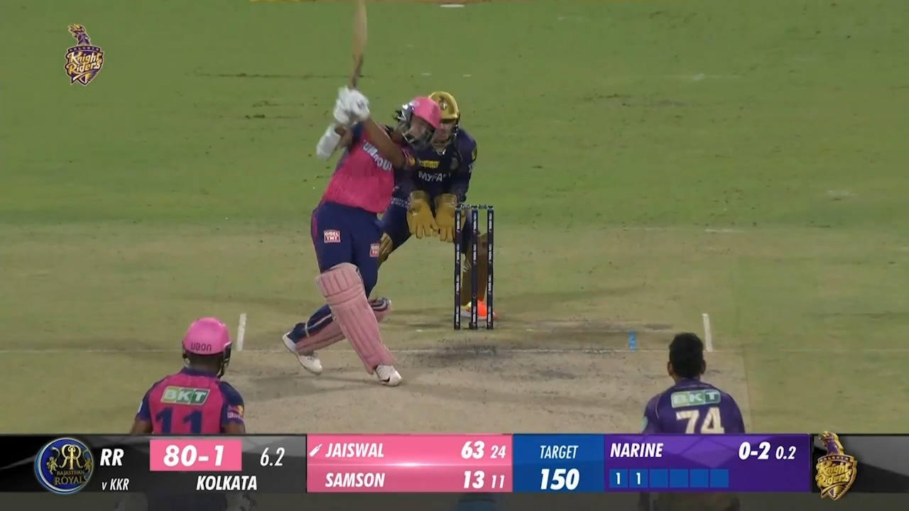 M56: KKR vs RR – Yashasvi Jaiswal Six